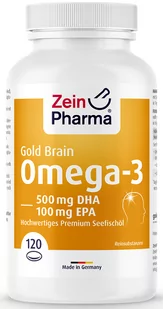 Zein Pharma - Omega 3 Gold, Brain Edition, 120 kapsułek miękkich - Witaminy i minerały - miniaturka - grafika 1