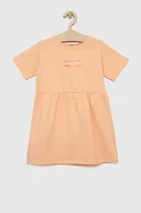 Sukienki i spódniczki dla dziewczynek - Calvin Klein Jeans sukienka dziecięca kolor pomarańczowy mini rozkloszowana - miniaturka - grafika 1