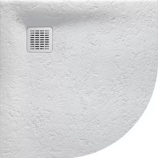 Roca Terran brodzik 90x90 cm półokrągły kompozyt Stonex perłowy AP10538438401630 - Brodziki prysznicowe - miniaturka - grafika 1