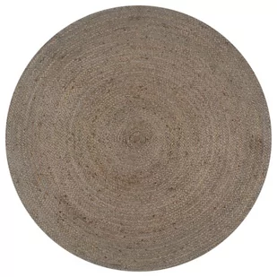 vidaXL Ręcznie wykonany dywanik z juty, okrągły, 120 cm, szary 133663 - Dywaniki łazienkowe - miniaturka - grafika 1