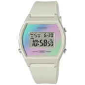 Zegarki damskie - Beżowy zegarek Damski Casio Vintage LW-205H-8AEF w stylu Retro z tarczą holo - miniaturka - grafika 1