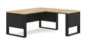Biurka - Dębowe biurko narożne z czarnymi blendami 2/3 VIGO LOFT - miniaturka - grafika 1