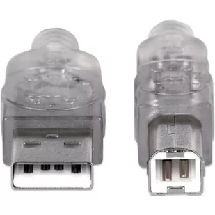 Manhattan Kabel USB a-b m/m5 m (srebrny) 345408 - Kable USB - miniaturka - grafika 3
