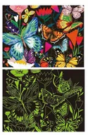 Puzzle - PUZZLE FLUORESCENCYJNE MOTYLE KWIATY UKŁADANKA ŚWIECĄCA W CIEMNOŚCI 100 EL. - miniaturka - grafika 1