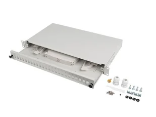 Przełącznica światłowodowa lanberg 24xsc simplex / 24xlc duplex rack 19" 1u szara + akcesoria FOP1-24SS-LDS - Pozostałe akcesoria sieciowe - miniaturka - grafika 1