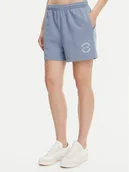 Spodenki damskie - Tommy Hilfiger Szorty sportowe UW0UW05794 Niebieski Regular Fit - miniaturka - grafika 1