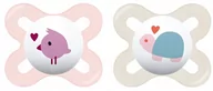 Smoczki uspokajające - MAM BABY Smoczek Start Silky 0-2 Together Girl 2SZT - miniaturka - grafika 1