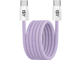 Kabel USB typ C ISY IUC-5400-PR 1m Magnetyczny Fioletowy - Kable - miniaturka - grafika 1