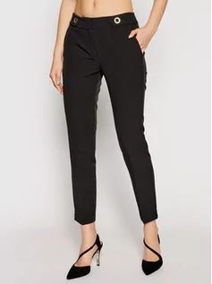 Spodnie damskie - Trussardi Spodnie materiałowe 56P00283 Czarny Regular Fit - grafika 1
