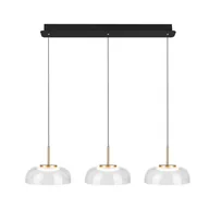 Lampy sufitowe - Altavola Design Vitrum lampa wisząca 3x7W LED czarny mat/satynowe złoto/przezroczysty LA104/CL3 - miniaturka - grafika 1