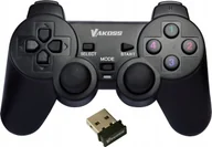 Kontrolery gier na PC - Pad Vakoss VAKOSS GAMEPAD BEZPRZEWODOWY USB Z FUNKCJĄ DUAL SHOCK PC/PS3 TRYB CYFROWY I ANALOGOWY GP-4705BK CZARNY - miniaturka - grafika 1