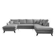 Narożniki - Ciemnoszara rozkładana sofa w kształcie litery "U" Miuform Charming Charlie, prawostronna - miniaturka - grafika 1