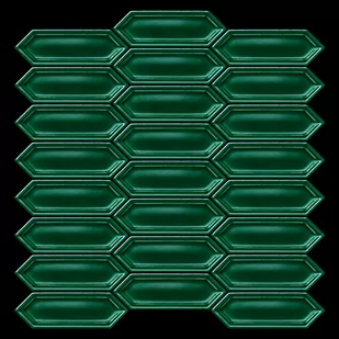 Mozaika Sorrento emerald glossy 28,2x30,2 Manufaktura Parczówek - Płytki ceramiczne - miniaturka - grafika 1