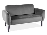 Sofy i kanapy - Sofa Kanapa Do Salonu Elsa Velvet Szara Dwuosobowa Signal - miniaturka - grafika 1