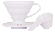 Zaparzacze i kawiarki - Hario Plastikowy Drip V60-01 - BIAŁY - miniaturka - grafika 1