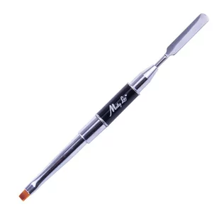 MollyLac,Pędzelek dwustronny szpatułka radełko do akrylożelu, 8mm Nr 02 - Akcesoria do paznokci - miniaturka - grafika 1