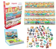Układanki dla dzieci - Układanka magnetyczna auta pojazdy puzzle magnes - miniaturka - grafika 1