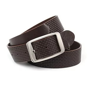 Anthoni Crown Pasek skórzany unisex, brązowy, 85 - Paski - miniaturka - grafika 1