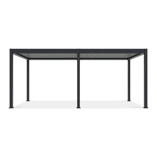 Bioklimatyczna pergola tarasowa ELEGANCE AUTOMATIC 3x6 z oświetleniem LED Anthracite/Light Grey - Gutroof - Kratki i pergole - miniaturka - grafika 1