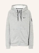 Kurtki damskie - Nike Kurtka Treningowa Therma-Fit grau - miniaturka - grafika 1