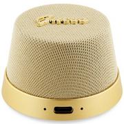 Głośniki przenośne - Guess głośnik Bluetooth GUWSC3ALSMD Speaker Stand złoty/gold Magnetic Script Metal - miniaturka - grafika 1