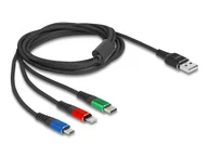 Kable komputerowe i do monitorów - DeLOCK 90156 kabel USB USB 2.0 2 m USB A Micro-USB B/Lightning/Apple 30-pin Czarny, Niebieski, Zielony, Czerwony 90156 - miniaturka - grafika 1