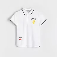 Koszulki dla chłopców - Reserved - T-shirt polo Pokémon - Biały - miniaturka - grafika 1