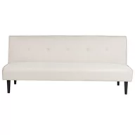 Sofy i kanapy - Sofa rozkładana jasnobeżowa VISBY - miniaturka - grafika 1