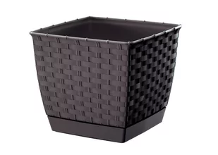 Prosperplast Doniczka Ratolla Square DRLK220 umbra - Donice - miniaturka - grafika 1