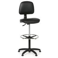 Fotele i krzesła biurowe - Krzesła robocze MILANO - podpórka pierścieniowa, czarny - miniaturka - grafika 1