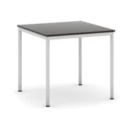 Stoły - B2B Partner Stół do jadalni 800 x 800 mm, blat wenge, nogi jasnoszare 555679 - miniaturka - grafika 1
