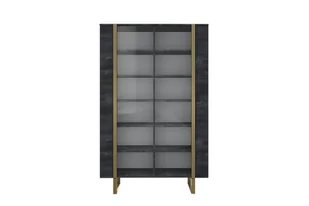 Witryna Verica 120 cm - charcoal / złote nóżki - Witryny - miniaturka - grafika 6