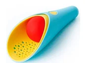 Zabawki do piasku - Quut Zestaw 2 Łopatek Wielofunkcyjnych Z Piłeczką Cuppi Banana Blue - Quut - miniaturka - grafika 1