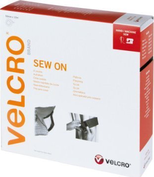 VELCRO do przyszycia, rzep 50mm x 10m czarna
