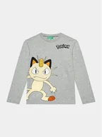 Bluzki damskie - United Colors Of Benetton Bluzka POKEMON 3VR5C10GT Szary Regular Fit - miniaturka - grafika 1