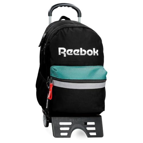 Reebok Andover Plecak szkolny z wózkiem Czarny 31x44x15 cms Poliester 20,46L by Joumma Bags, czarny, plecak szkolny na kółkach