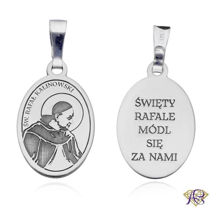 Srebrny medalik Ag925 rodowany Św Rafał Kalinowski MDC107R