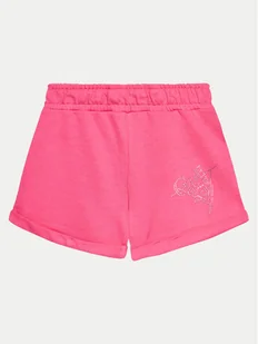 Guess Szorty materiałowe J4GD13 KA6R3 Różowy Regular Fit - Spodenki damskie - miniaturka - grafika 1