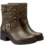 Botki damskie - CARINII BOTKI DAMSKIE KHAKI SKÓRZANE 38 0MX14* 38 0MX - miniaturka - grafika 1