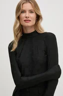 Bluzki damskie - Emporio Armani longsleeve damski kolor czarny z półgolfem 8N2M9D 2JHFZ - miniaturka - grafika 1