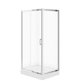 Kabiny prysznicowe - Kabina Prysznicowa Cersanit Arteco 80X100X190 prostokątna lewa transparentny brodzik Tako 16cm biały S601-357 - miniaturka - grafika 1