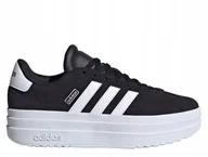 Trampki damskie - Buty Damskie Adidas VL Court Bold IH4777 Trampki Czarne Na Platformie - miniaturka - grafika 1