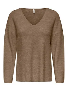 ONLY Sweter w kolorze brązowym - Swetry damskie - miniaturka - grafika 1
