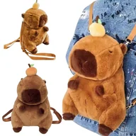 Plecaki szkolne i tornistry - Plecak Przedszkolny Dziecięcy KAPIBARA PLUSZOWA TORBA ZWIERZAK PLUSZAK 45CM - miniaturka - grafika 1