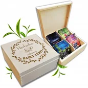 Dekoratorstwo - MAŁE PUDEŁKO + HERBATA DZIEŃ BABCI DZIADKA GRAWER - miniaturka - grafika 1