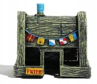 Dekoracje do akwarium - OZDOBA AKWARIOWA Domek Restauracja 9cm Akwarium - miniaturka - grafika 1