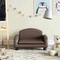 Łóżka dla dzieci i młodzieży - vidaXL Sofa dla dzieci, brązowa, 50x40x30 cm, sztuczna skóra - miniaturka - grafika 1