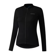 Bluzy na rower - Damska Bluza Rowerowa  Shimano W'S Element Long Sleeve Jersey | Black - Rozmiar S - miniaturka - grafika 1