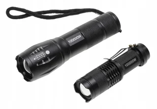 Electraline 58042 7 LED latarka 60 lumenów, lampa awaryjna z ergonomicznym uchwytem i włącznikiem/wyłącznikiem, wodoszczelna IP44 i odporna na uderzenia, duża, czarna - Latarki - miniaturka - grafika 1