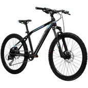 Rowery - Rower młodzieżowy KROSS Level Jr 3.0 24 cale dla chłopca Czarno-niebiesko-srebrny - miniaturka - grafika 1